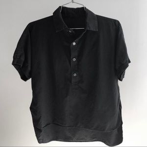 yohji yamamoto Y’s black popover blouse